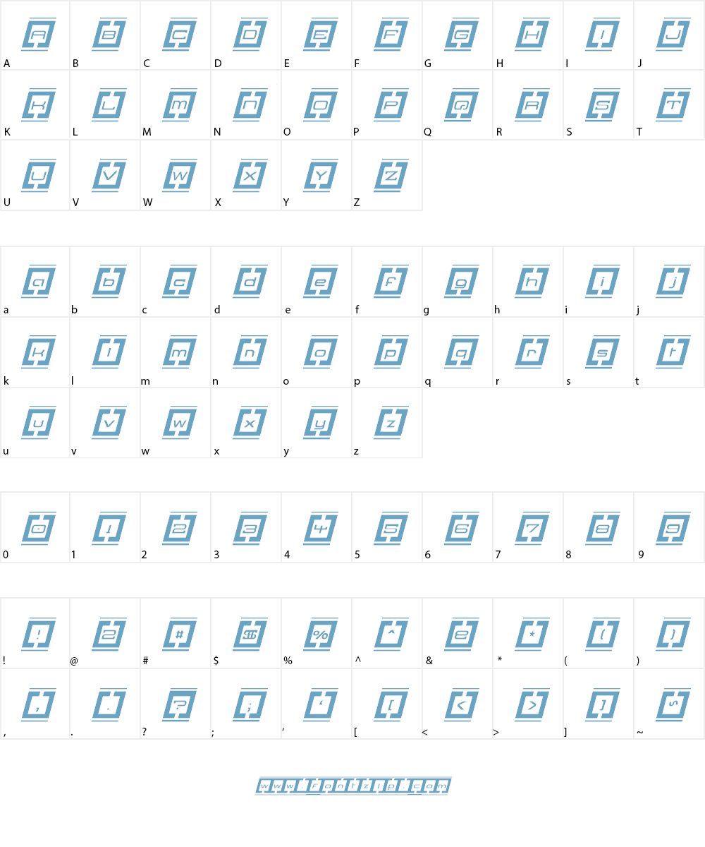 Border Base Future Font Character